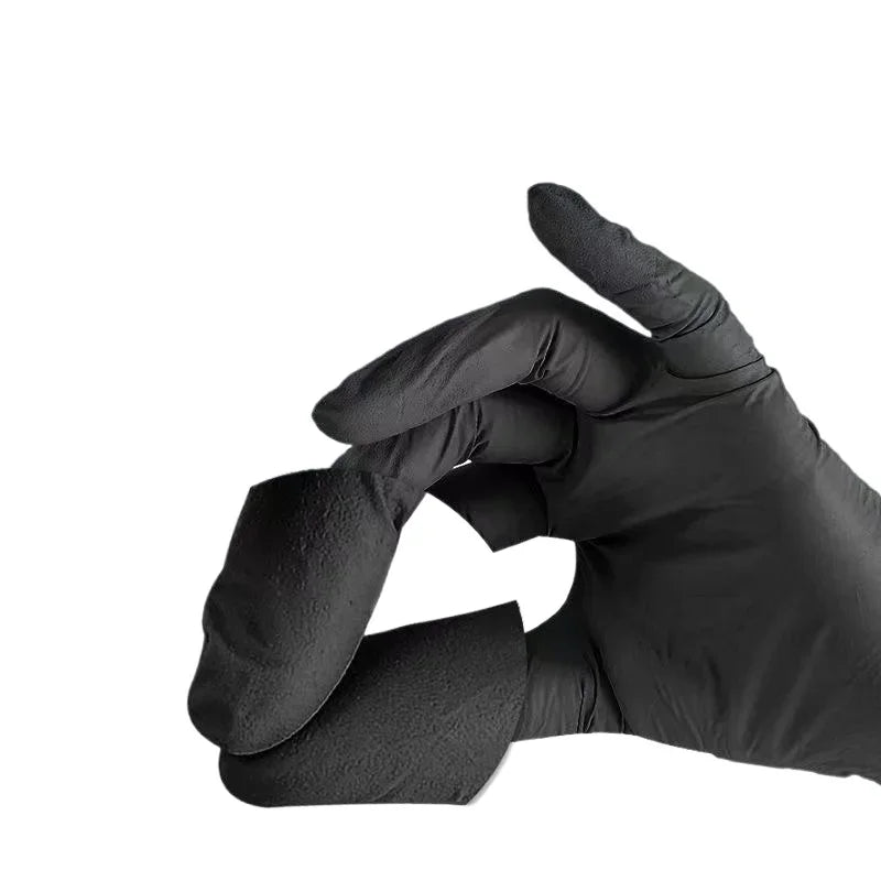 Black Nitrile disposable barber gloves