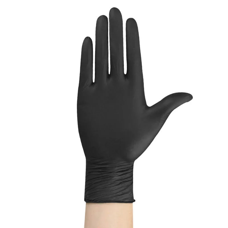 Black Nitrile disposable barber gloves