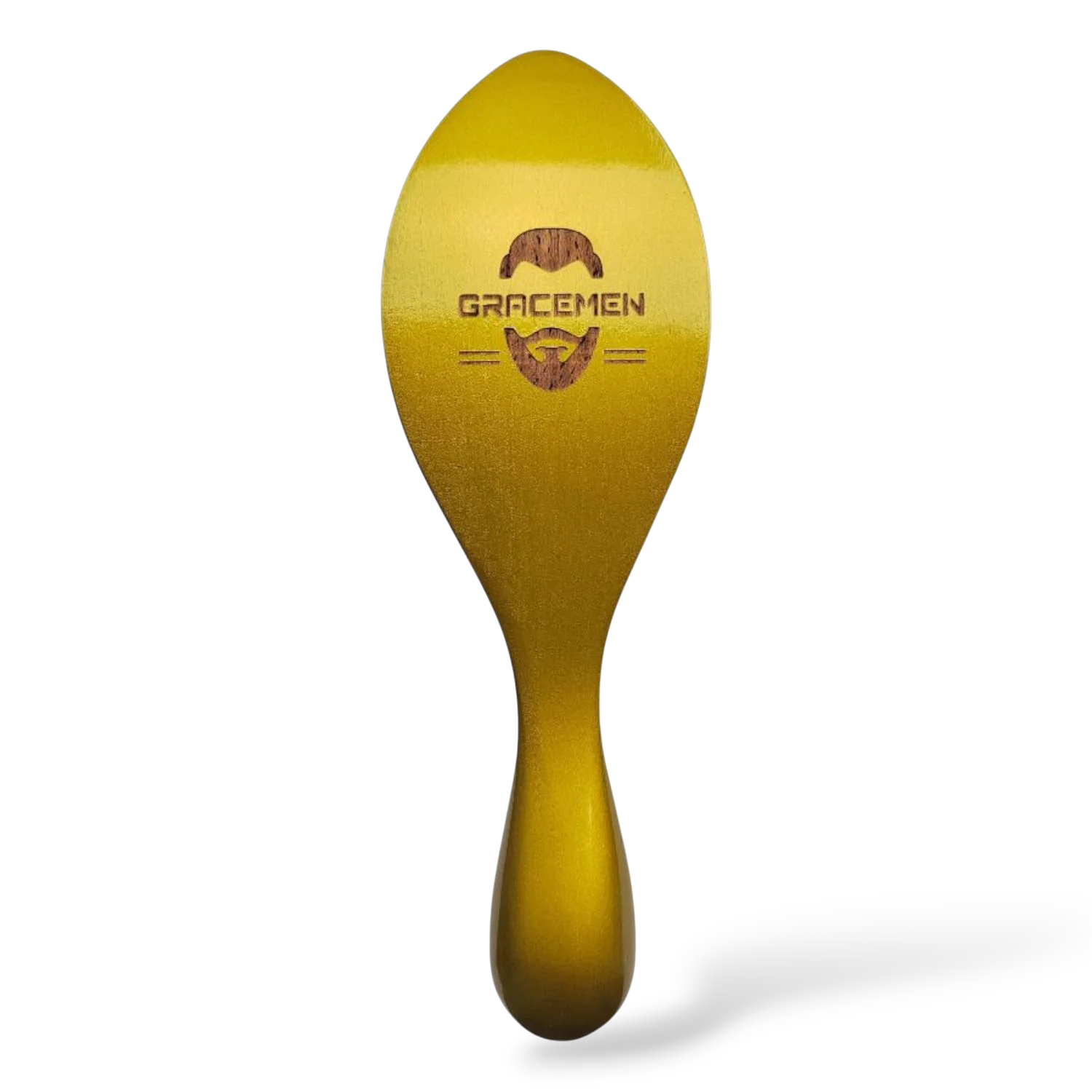 Gracemen Wave Brush 100% Boar Bristles w/ Curved Wooden Handle