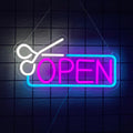 Neon open sign for Barbershop
