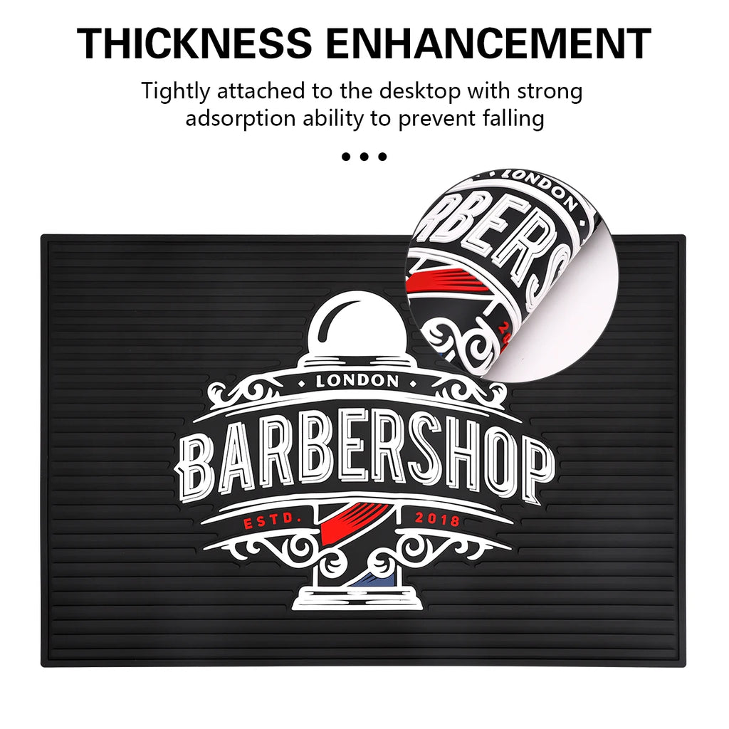 Barbershop Anti-slip Flexible Rubber station mat