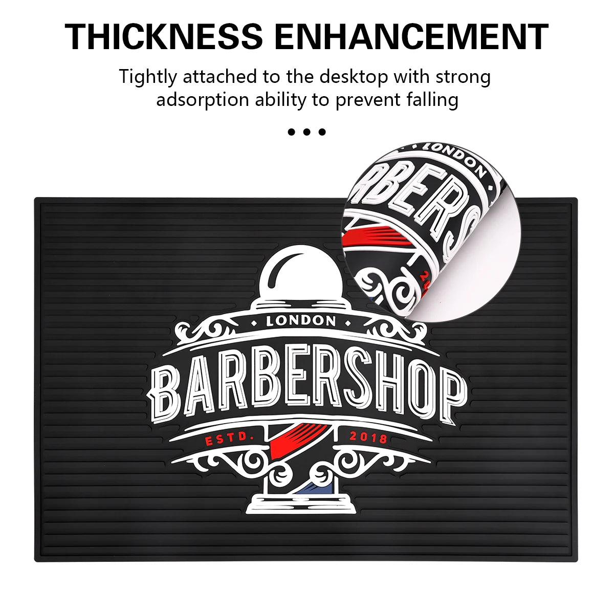 Barbershop Anti-slip Flexible Rubber station mat