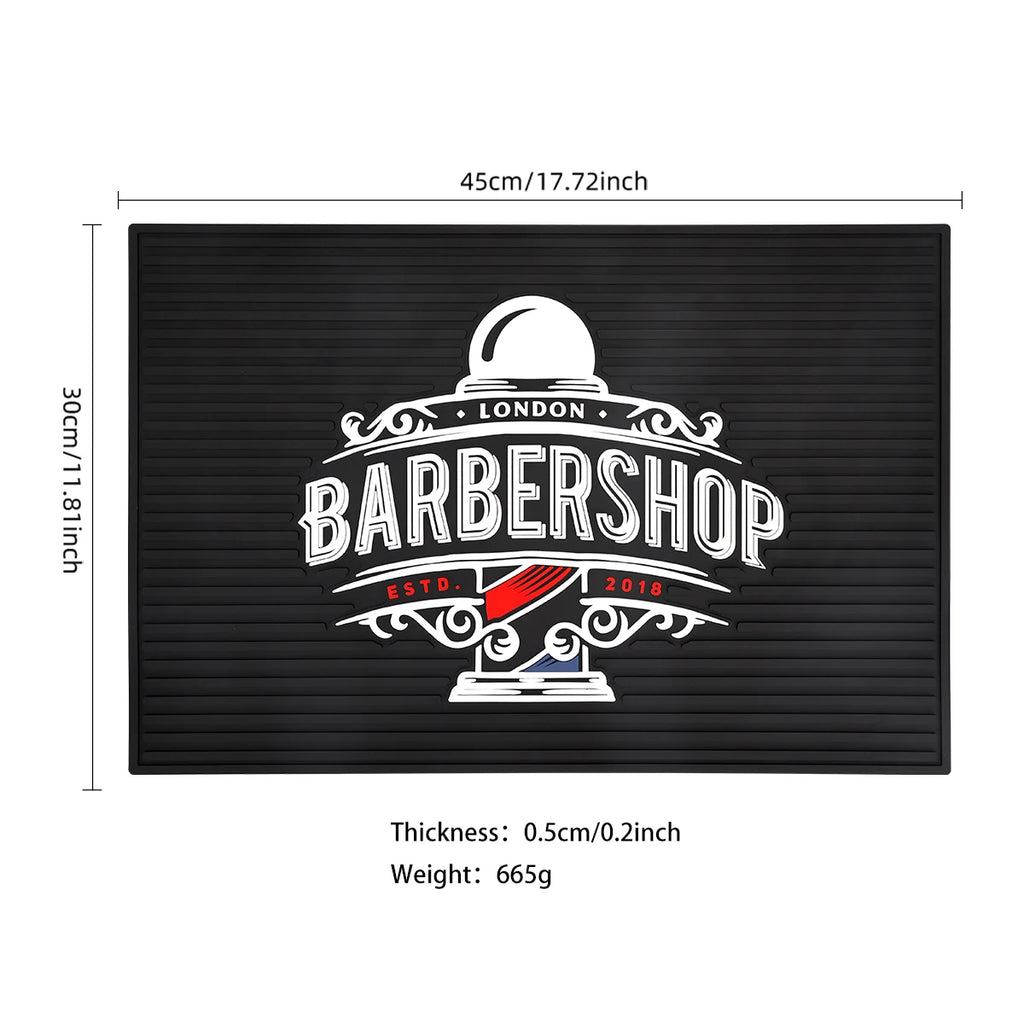 Barbershop Anti-slip Flexible Rubber station mat