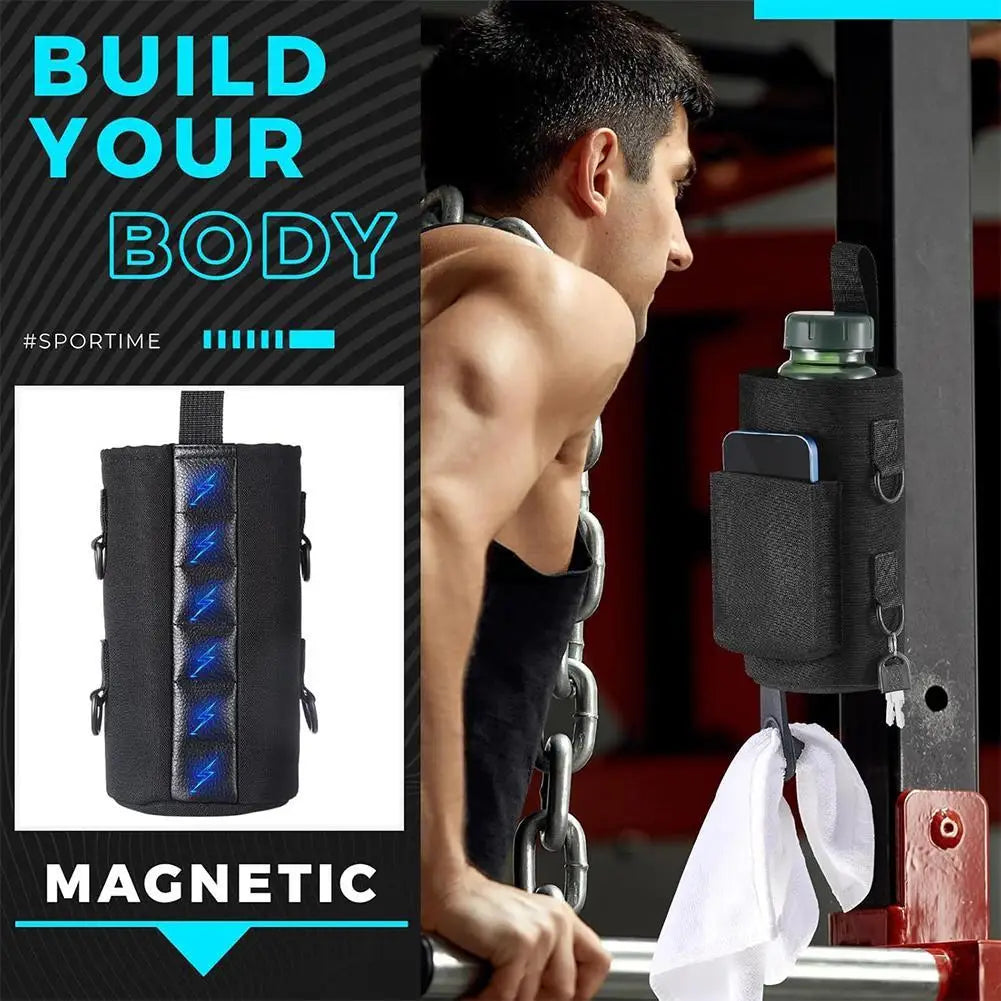 Magnetic gym gear holder